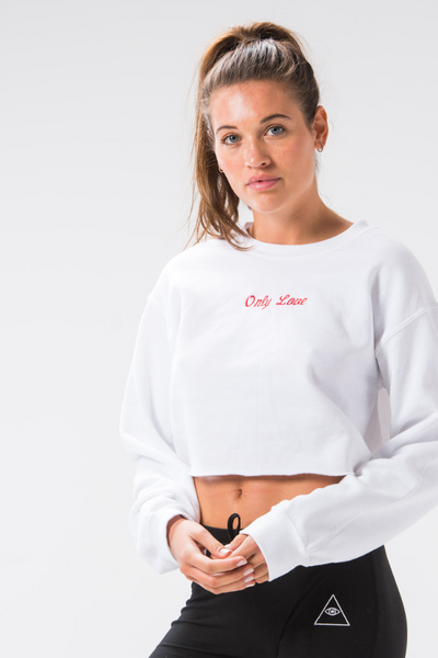 seeing thngs Only Love Crop Top