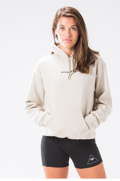 seeing thngs Embroidered Hoodie