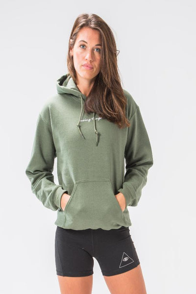 seeing thngs Embroidered Hoodie